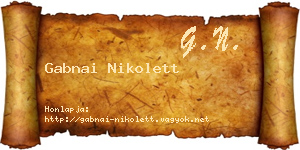Gabnai Nikolett névjegykártya