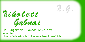 nikolett gabnai business card